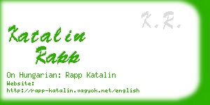 katalin rapp business card